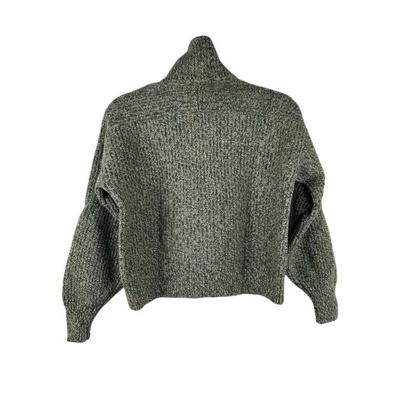 Everlane GIRLS M Half-Zip Chunky Knit Sweater 100% Wool Sweatshirt Pullover - Picture 2 of 10